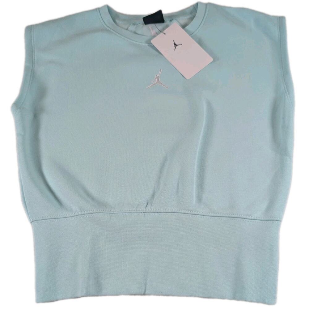 Jordan Girls Size XL Brooklyn Fleece Sleeveless Vest Sweatshirt Light Dew